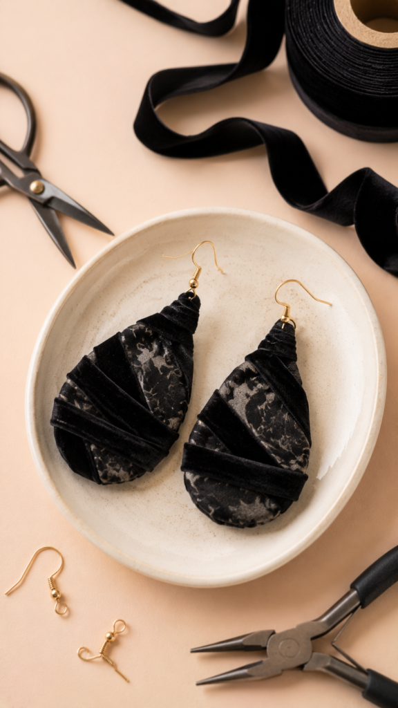 Velvet-Wrapped-Earrings-Craft-Flat-Lay.