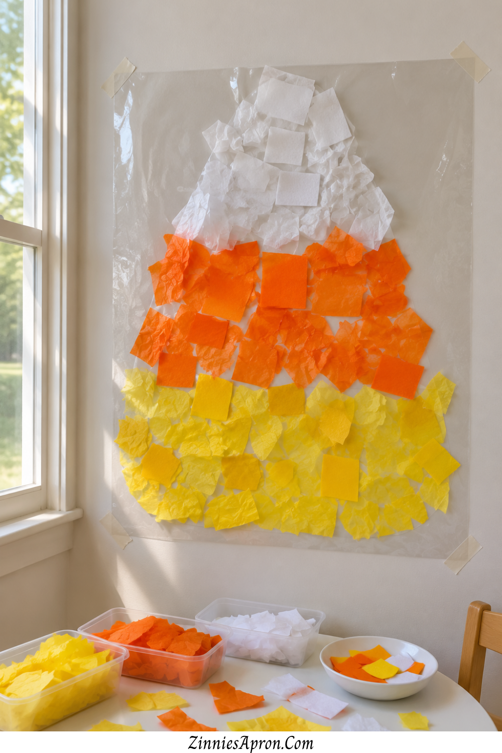 candy-corn-crafts-toddlers-contact-paper-sticky-wall.j