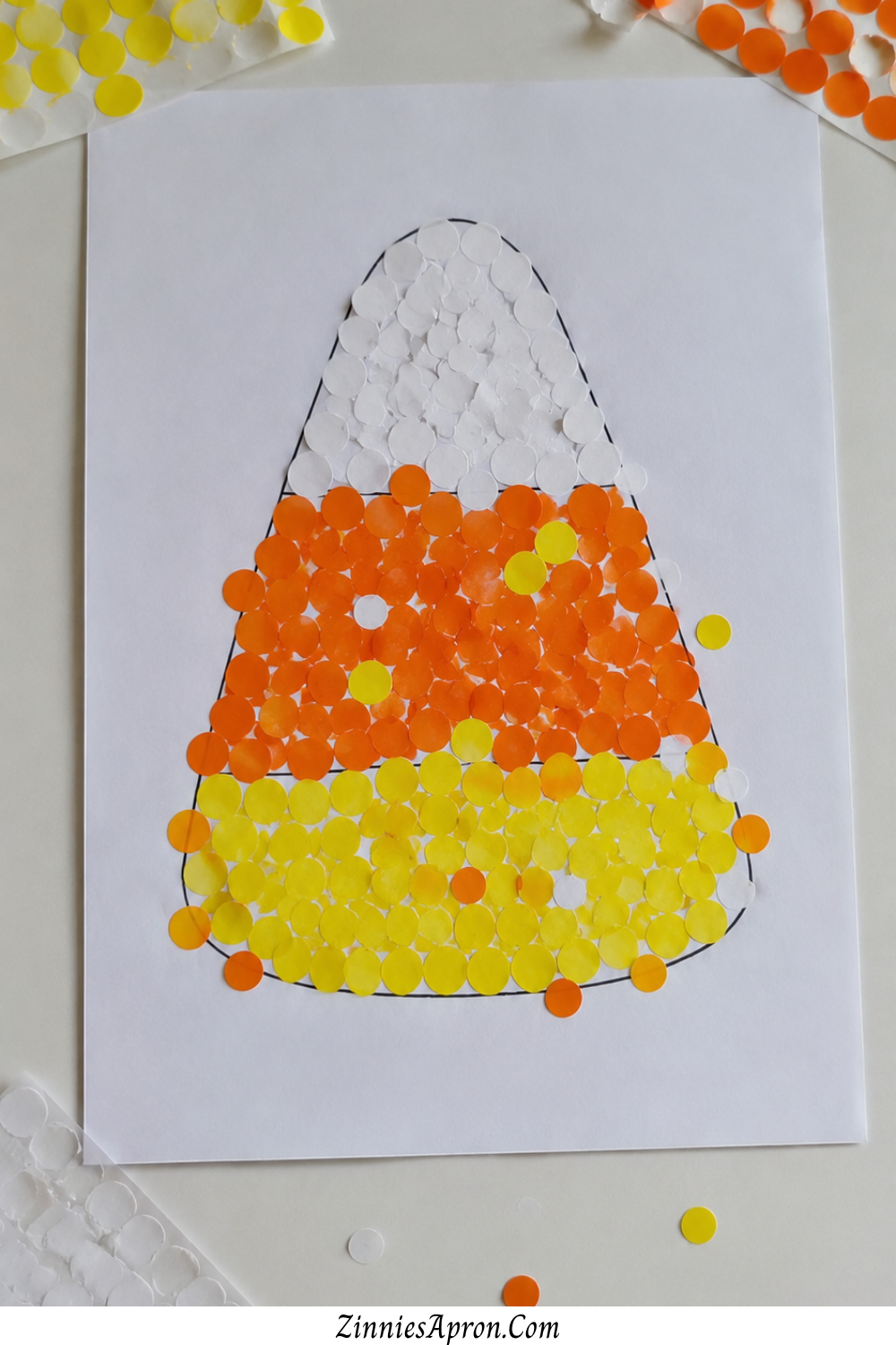 candy-corn-crafts-toddlers-sticker-mosaic