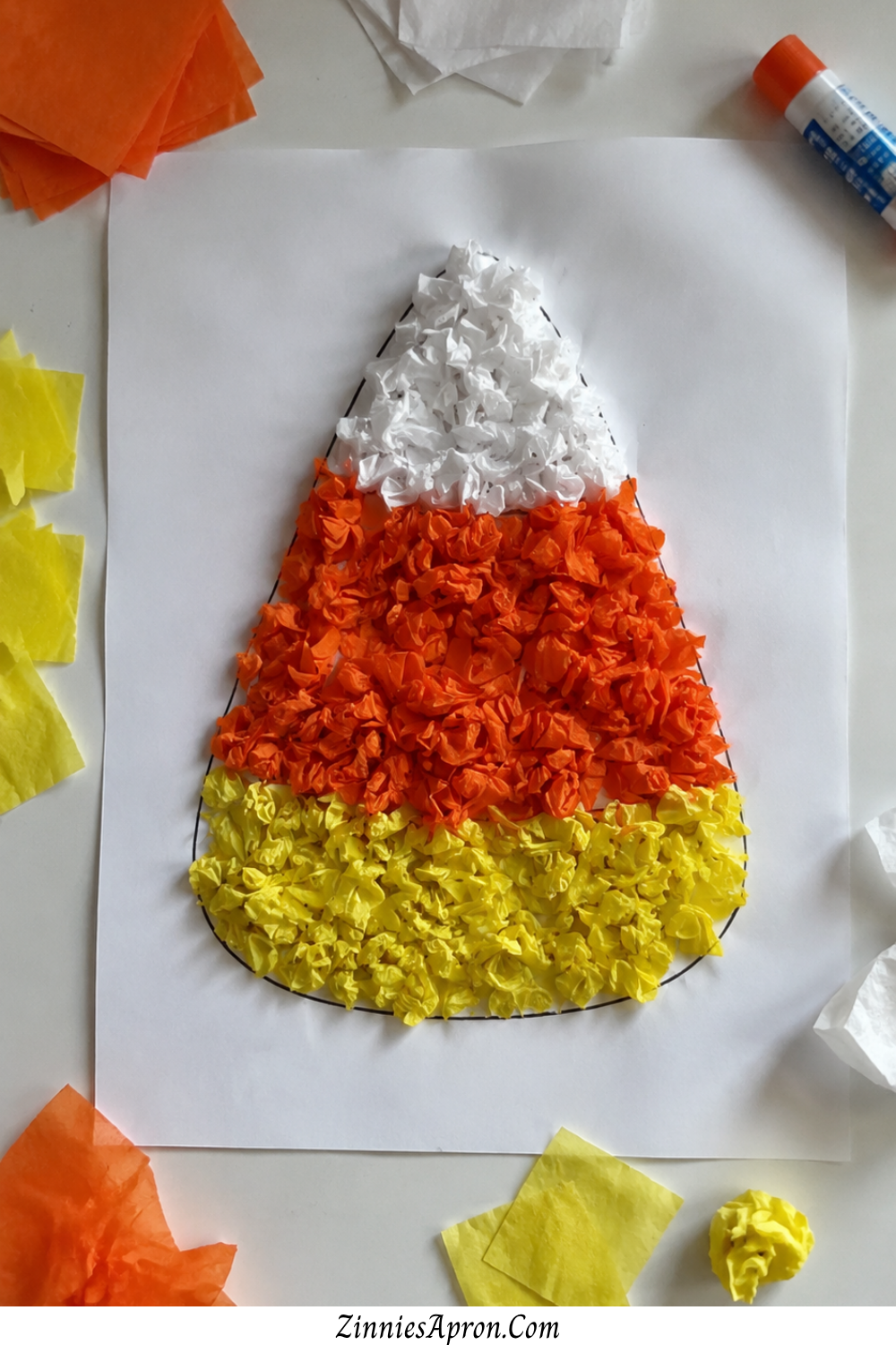 candy-corn-crafts-toddlers-tissue-paper-scrunch