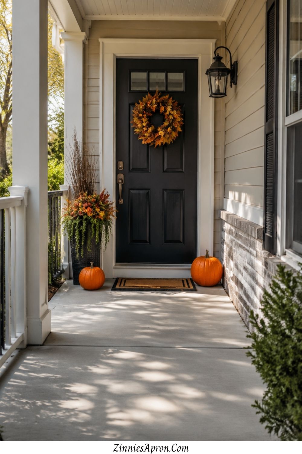fall-small-front-porch-decor-ideas-clear-walkway