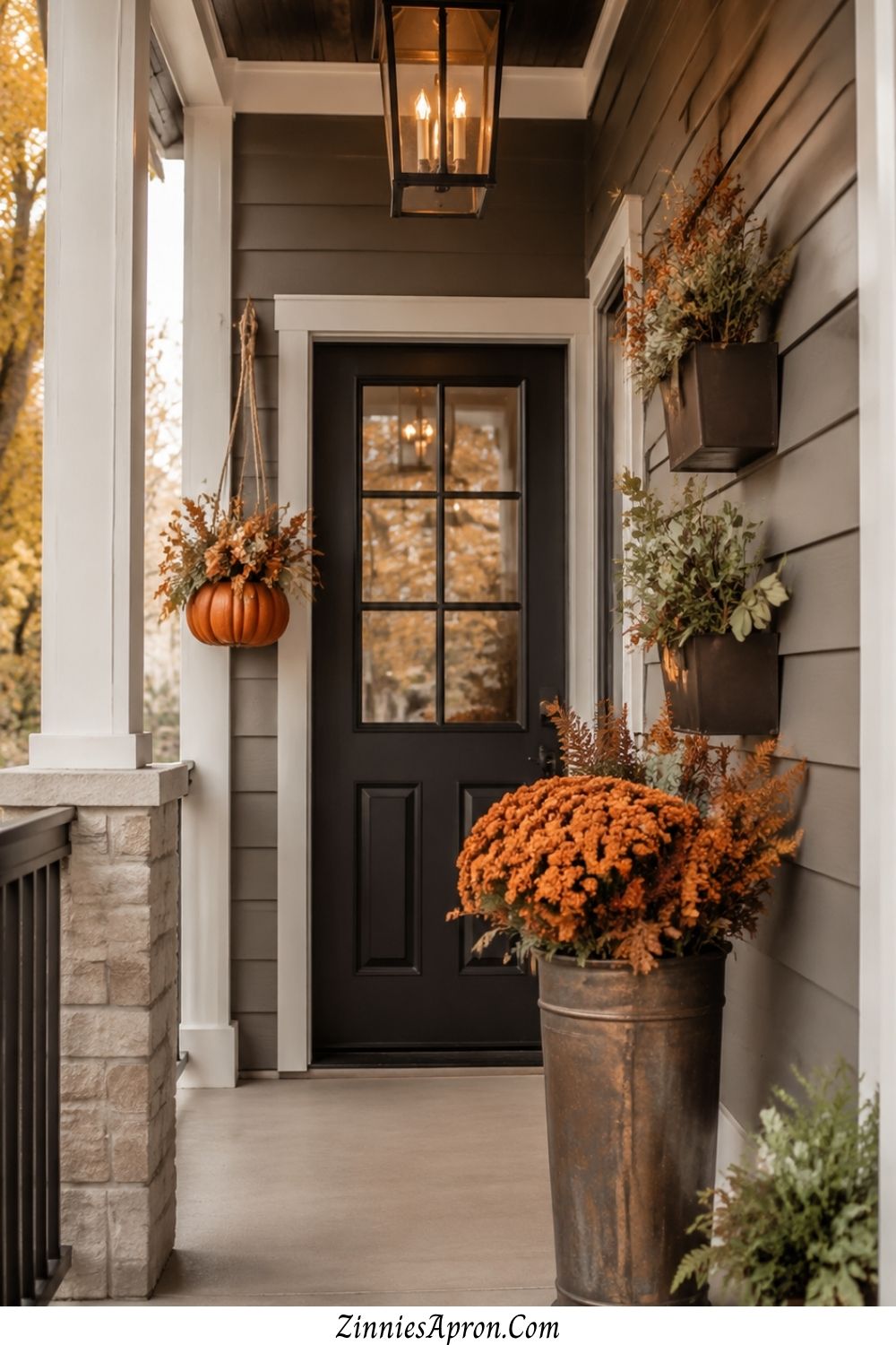 fall-small-front-porch-decor-ideas-vertical-wall-planter