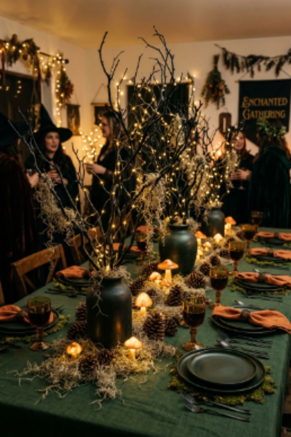 halloween-costume-party-ideas-enchanted-forest-party-decor