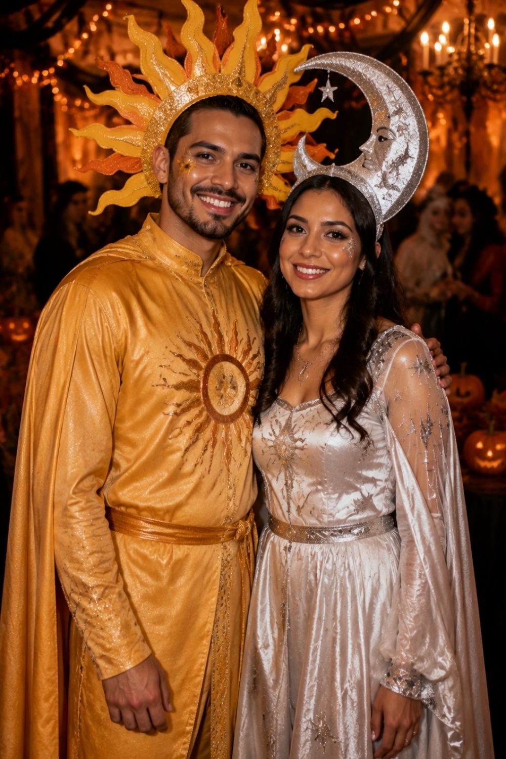 halloween-costume-party-ideas-sun-moon-couples-diy-costume