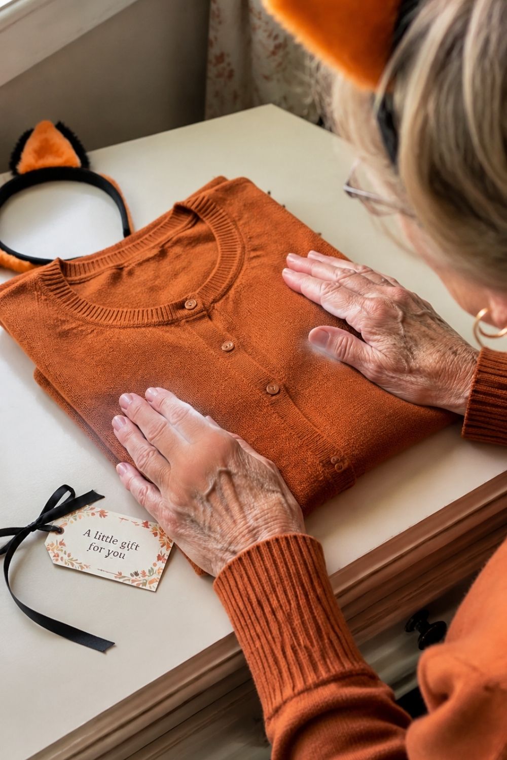 halloween-gift-ideas-elderly-parents-fall-cardigan-halloween-colors