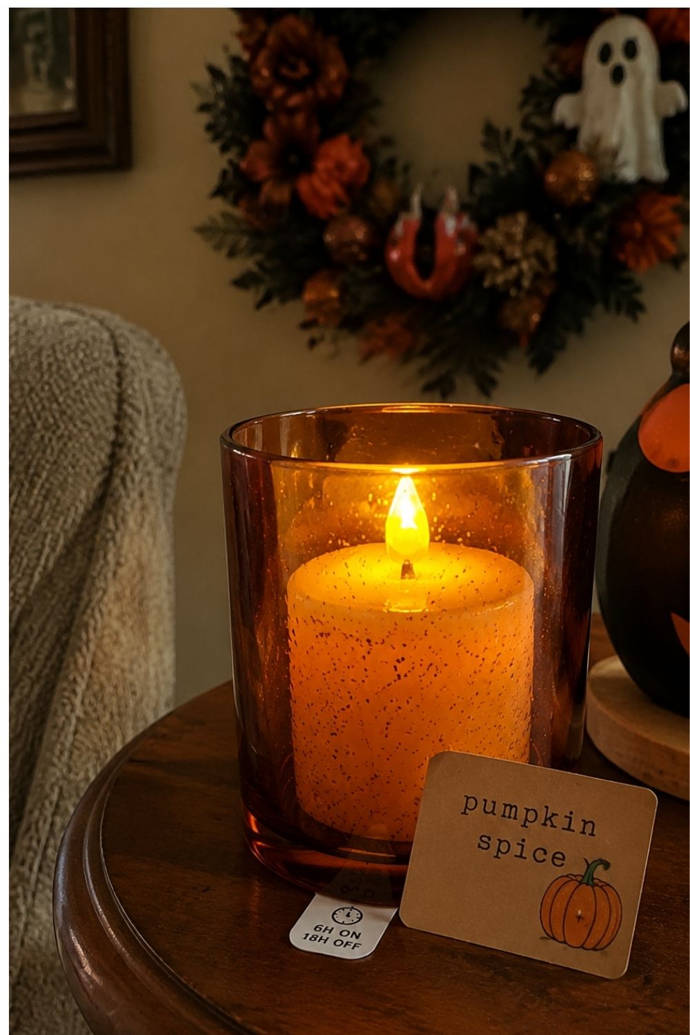 halloween-gift-ideas-elderly-parents-flameless-pumpkin-candle