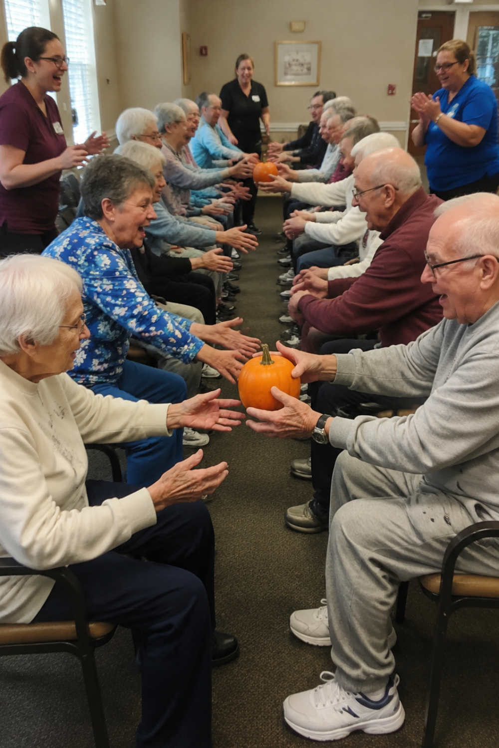 halloween-party-games-senior-citizens-seated-pumpkin-relay