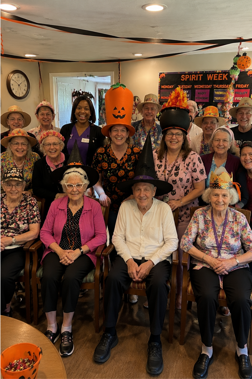 halloween-spirit-week-assisted-living-crazy-hat-day
