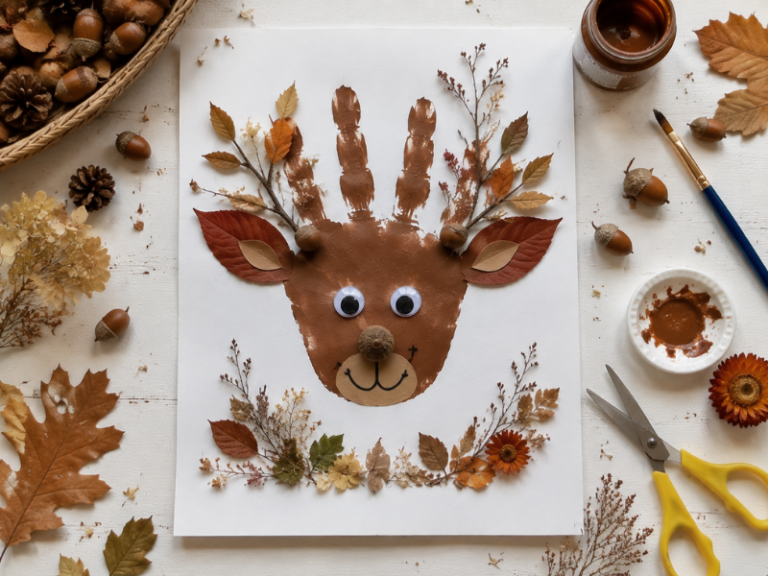 handprint-fall-deer-crafts-kids