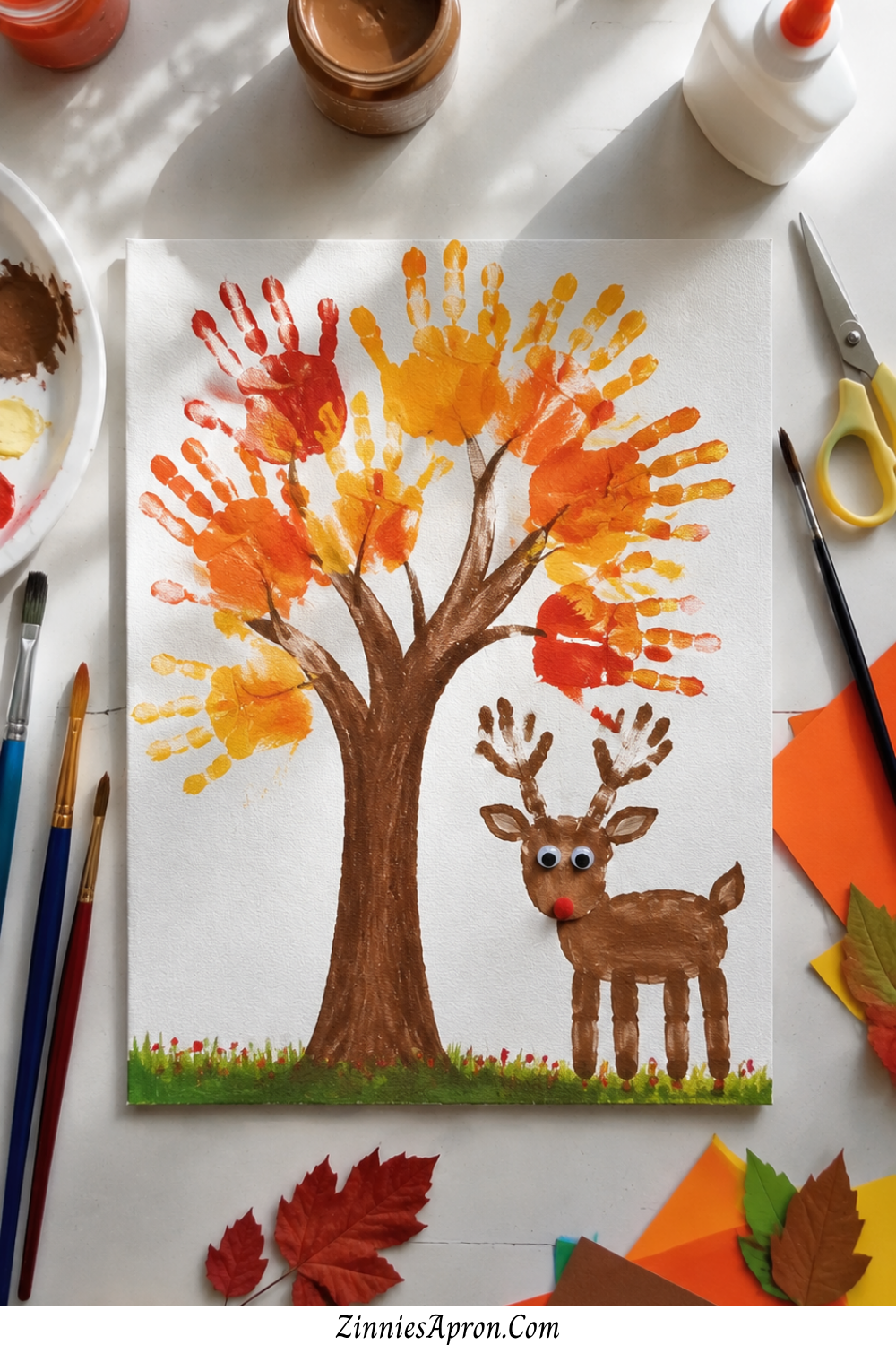handprint-fall-deer-crafts-kids-fall-tree-canvas-art