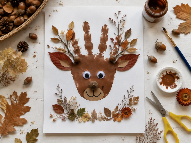 handprint-fall-deer-crafts-kids