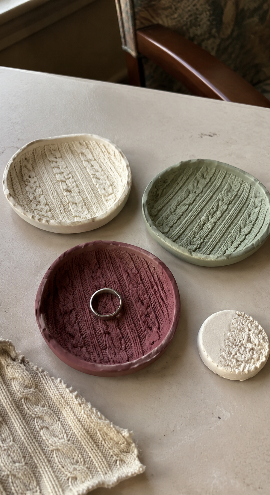 november-crafts-for-seniors-in-assisted-living-sweater-texture-clay-trinket-dishes
