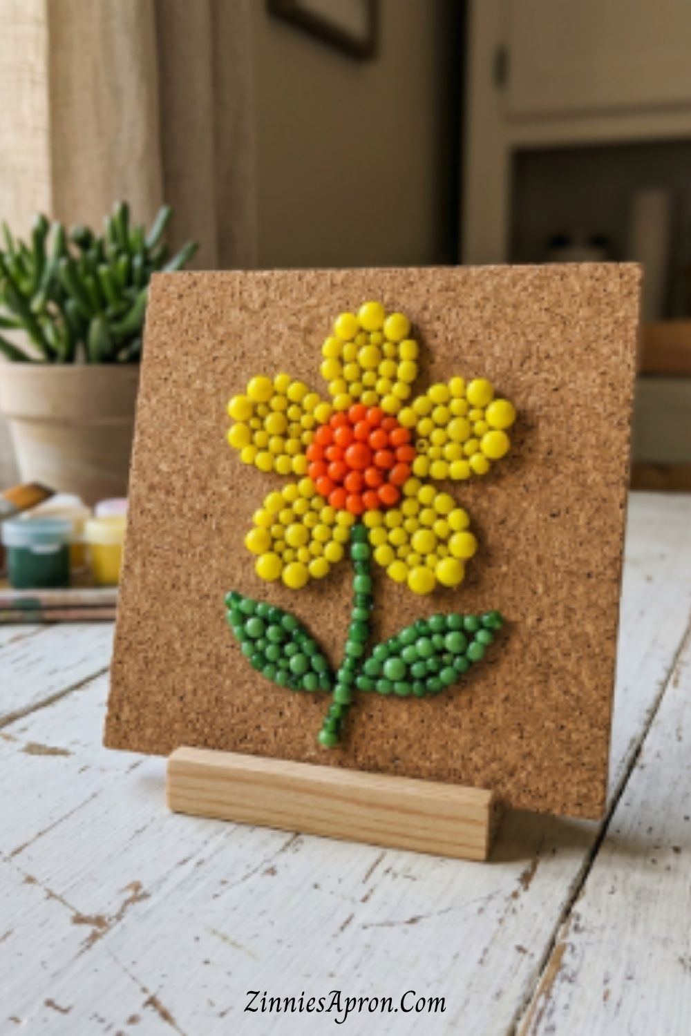 textured-bead-art-panel-glued-board-seniors-craft