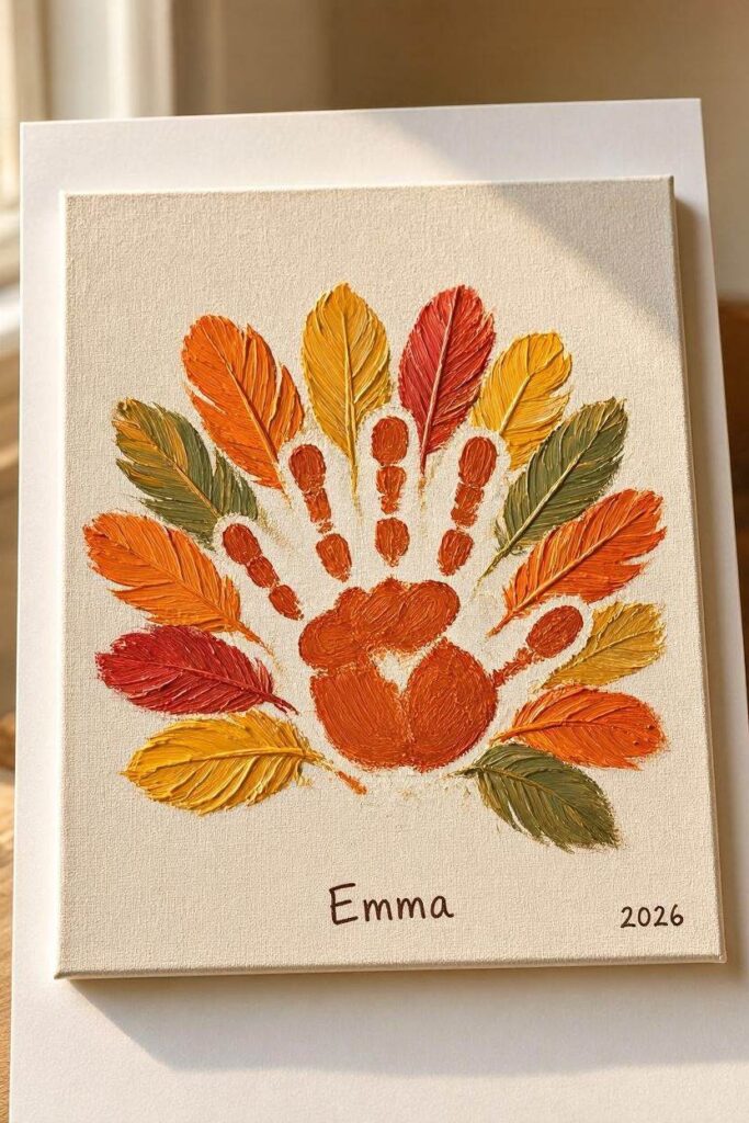 A_premium_childrens_keepsake_canvas_featuring_a_small_painted