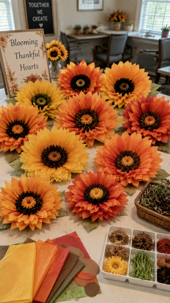 Blooming-Thankful-Hearts-Craft-Table-harvest-crafts-for-seniors