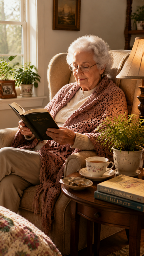 Cozy-Afternoon-Reading-Nook.-birthday-gift-ideas-for-women-in-their-80s