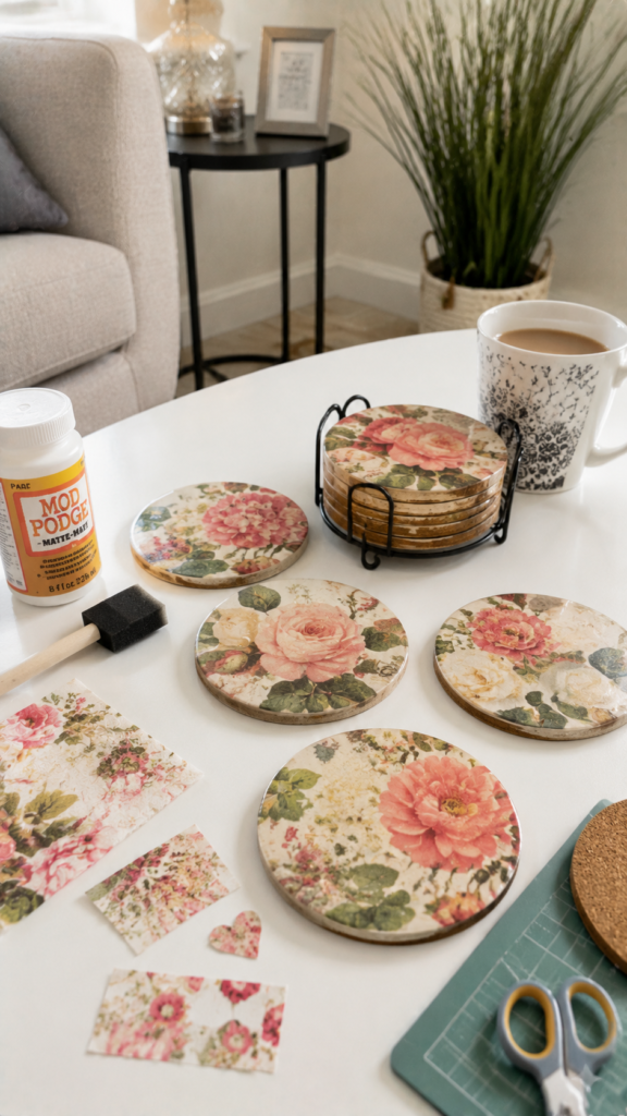 Decoupage-Tray-or-Coaster