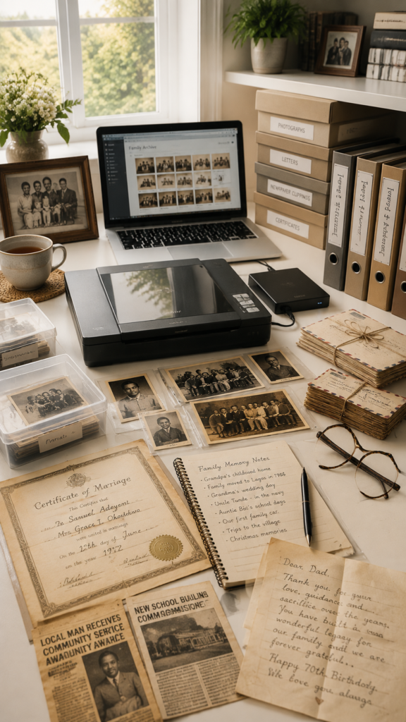 Digitized-Family-Archive-70th-birthday-gifts-for-elderly-dad