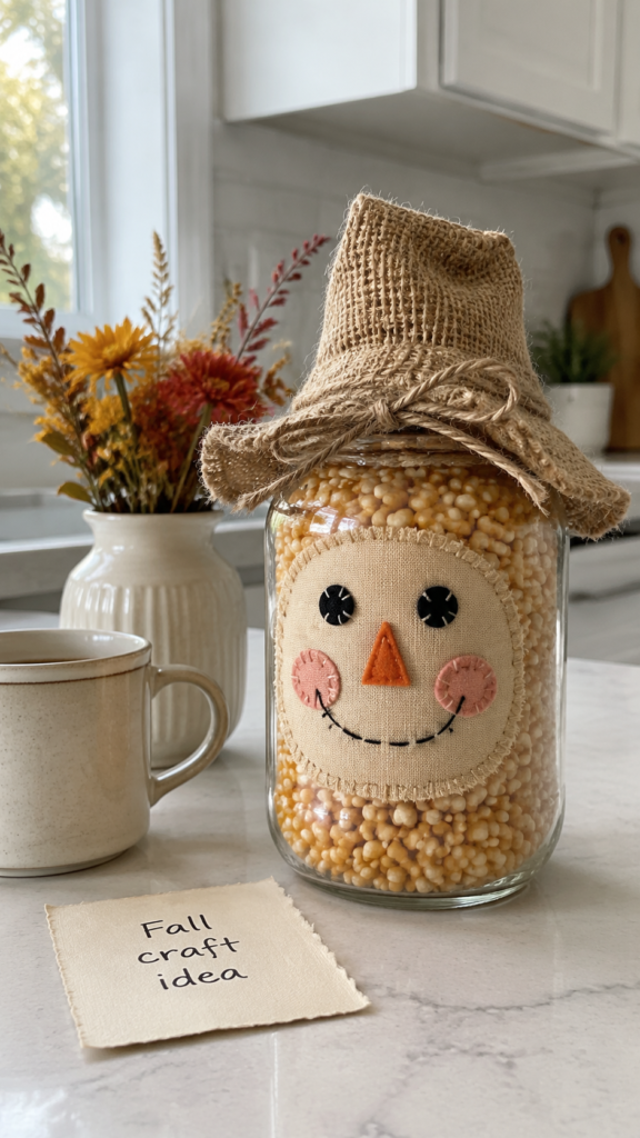 Handmade-scarecrow-mason-jar-craft