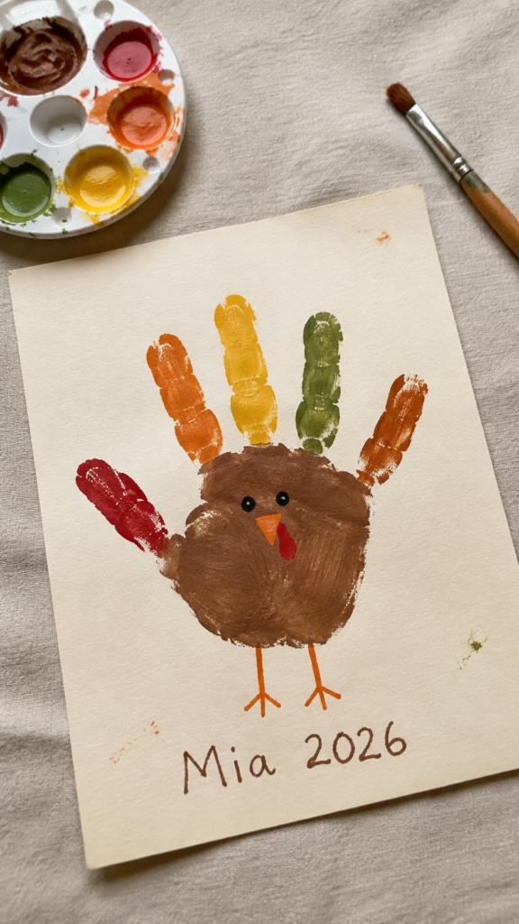 Handprint-turkey-Thanksgiving-keepsake-craft