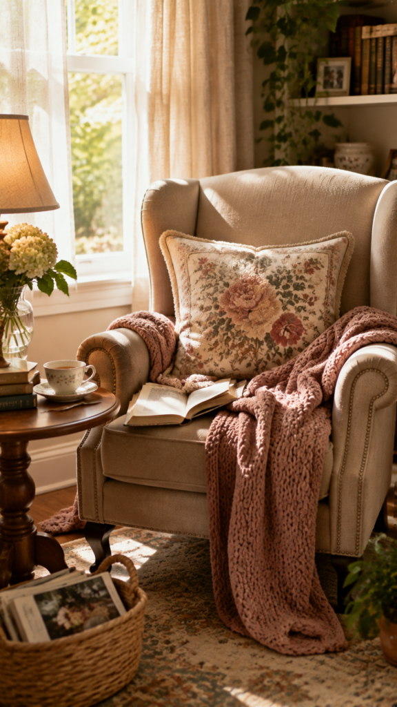 Warm-English-Style-Reading-Nook.