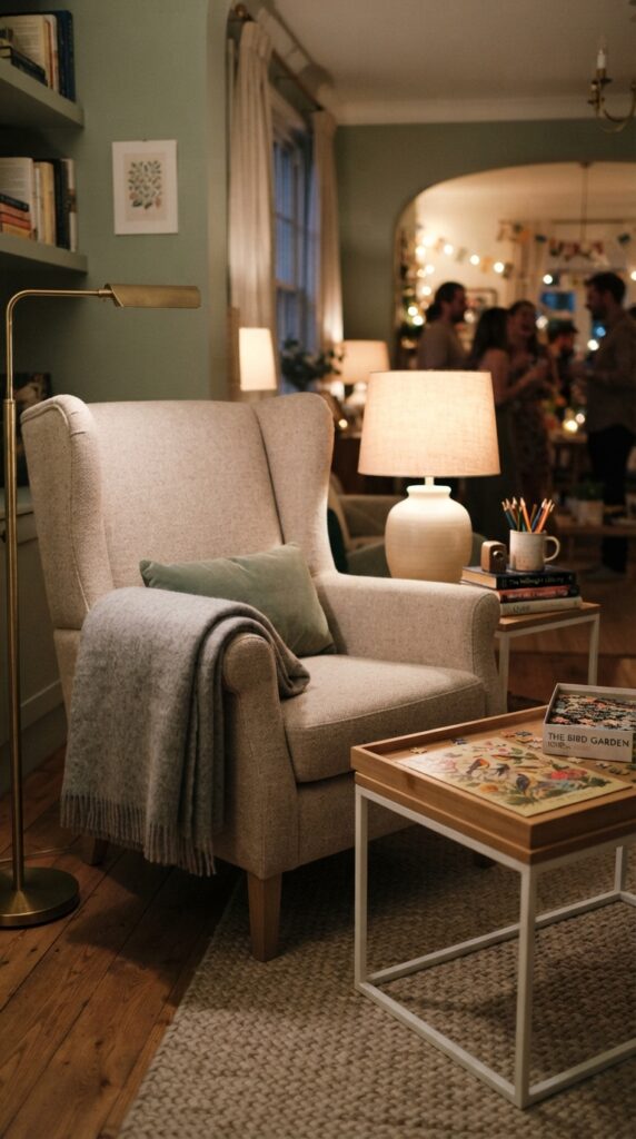 Armchair_with_blanket_and_table
