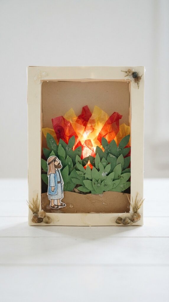 Burning-Bush-Shadow-Box-Craft.