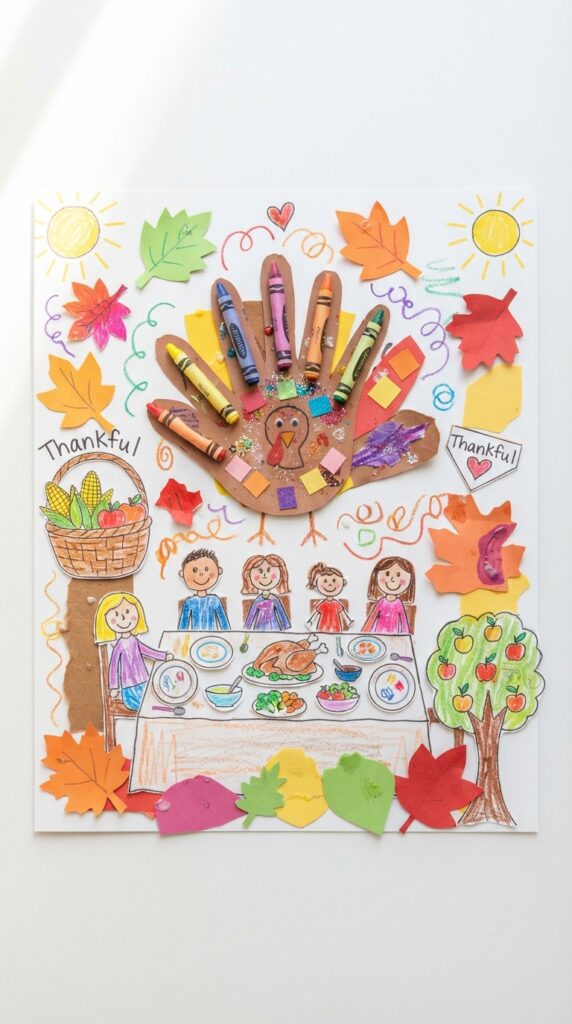 Child_creates_Thanksgiving_collage
