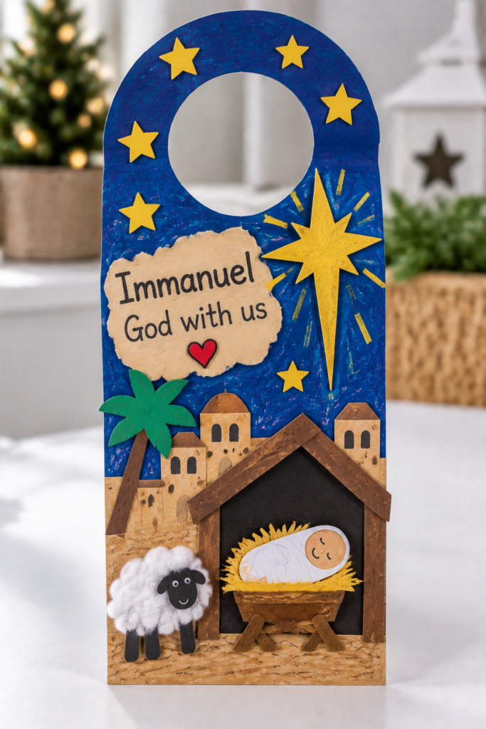 Handmade-Immanuel-Nativity-Door-Hanger