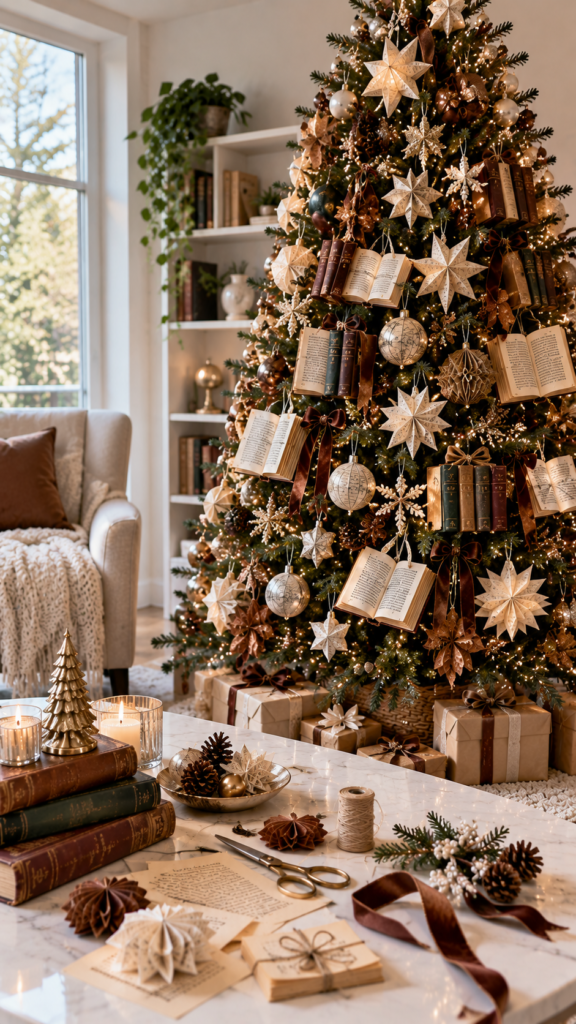 Literary-Christmas-Tree-Reading-Nook