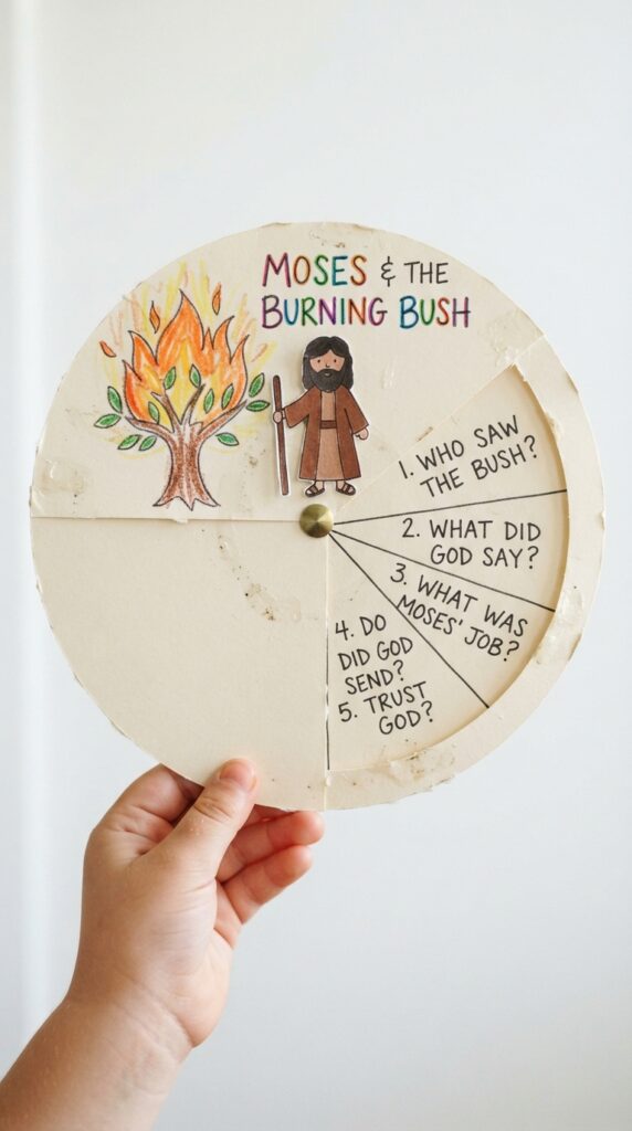 Moses-Question-Wheel-Moses-and-the-burning-bush-crafts-for-kids