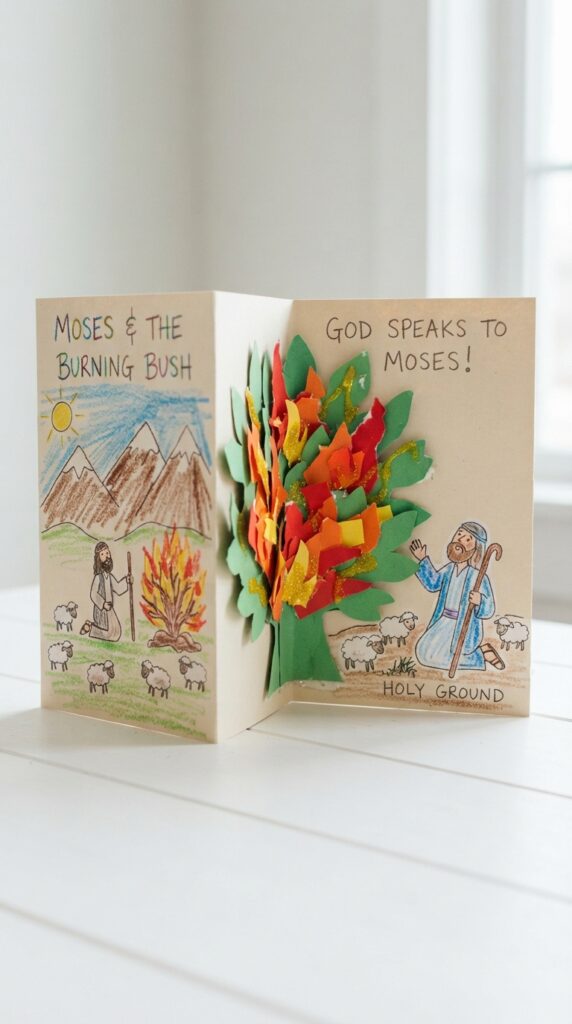 Moses-burning-bush-paper-craft.