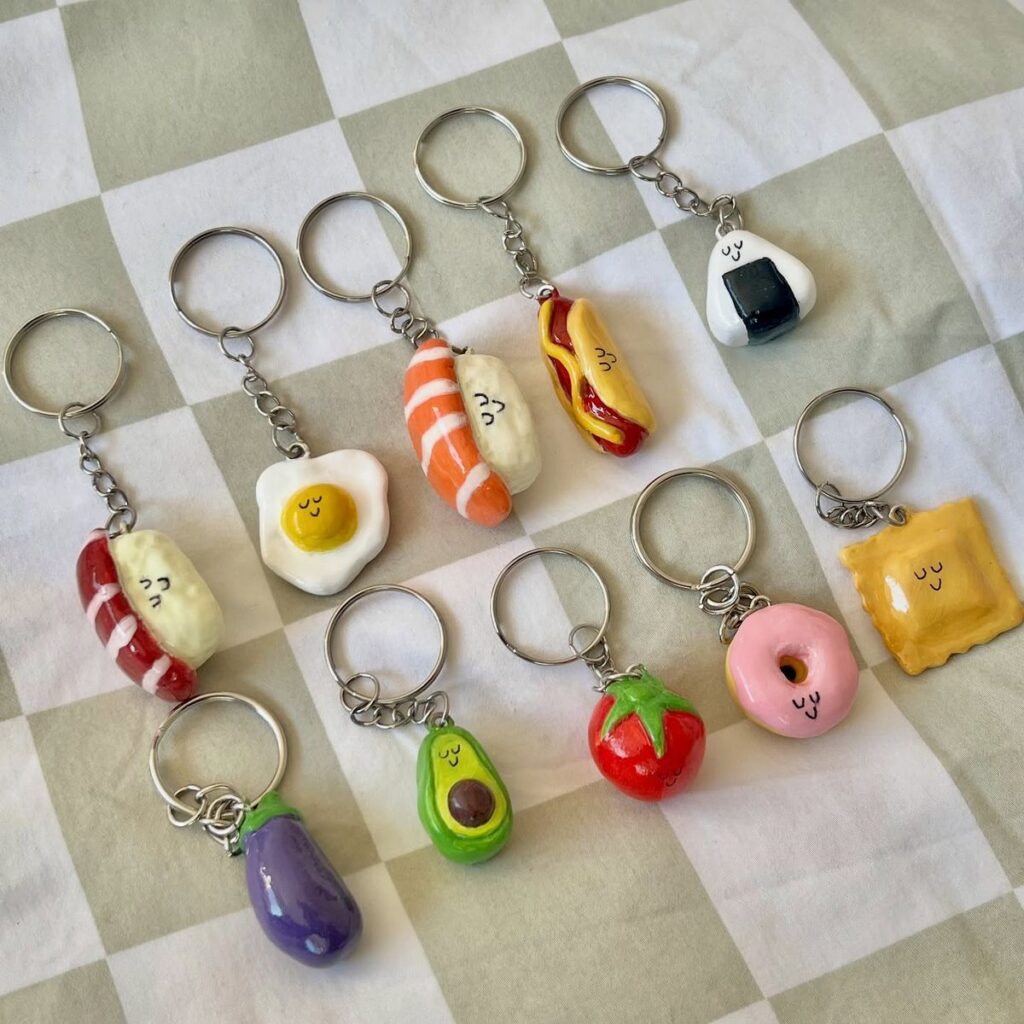 Polymer-clay-charms-for-bags-or-keys.