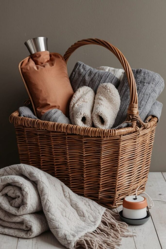 The-Cold-Weather-Commute-Basket-which-is-another-DIY-Christmas-Gift-Basket-for-Husband-on-a-Budget.