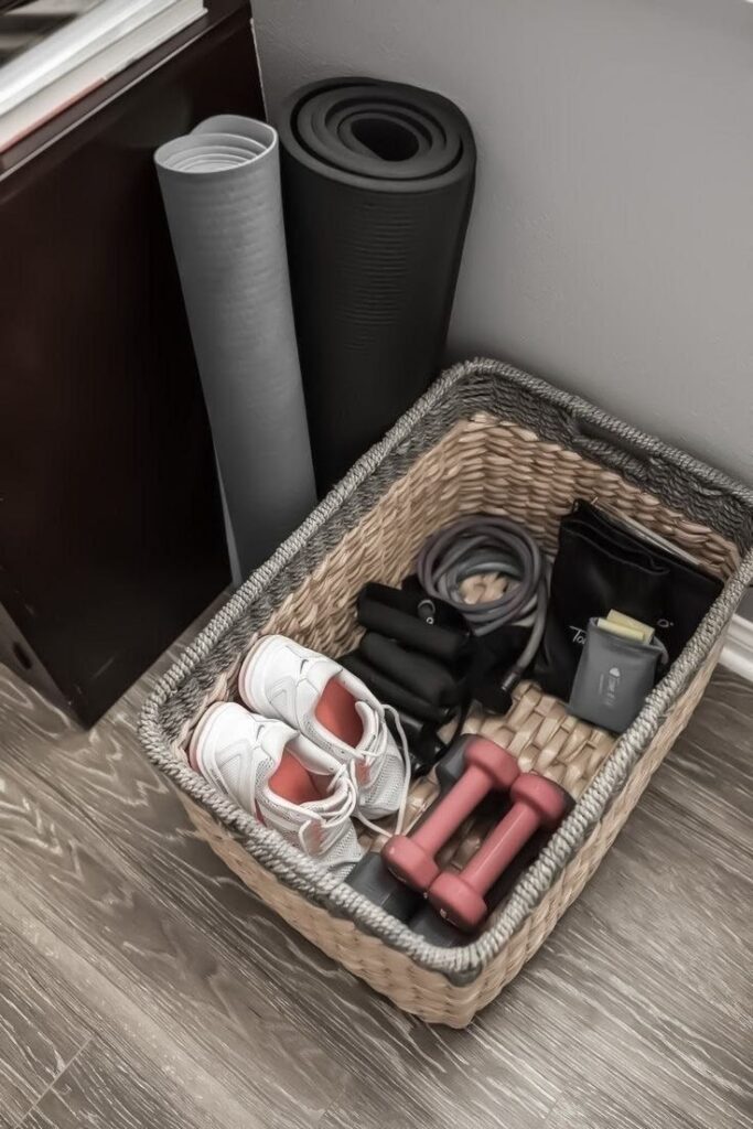 The-Home-Workout-Basket- another-DIY-Christmas-Gift-Basket-for-Husband-on-a-Budget.