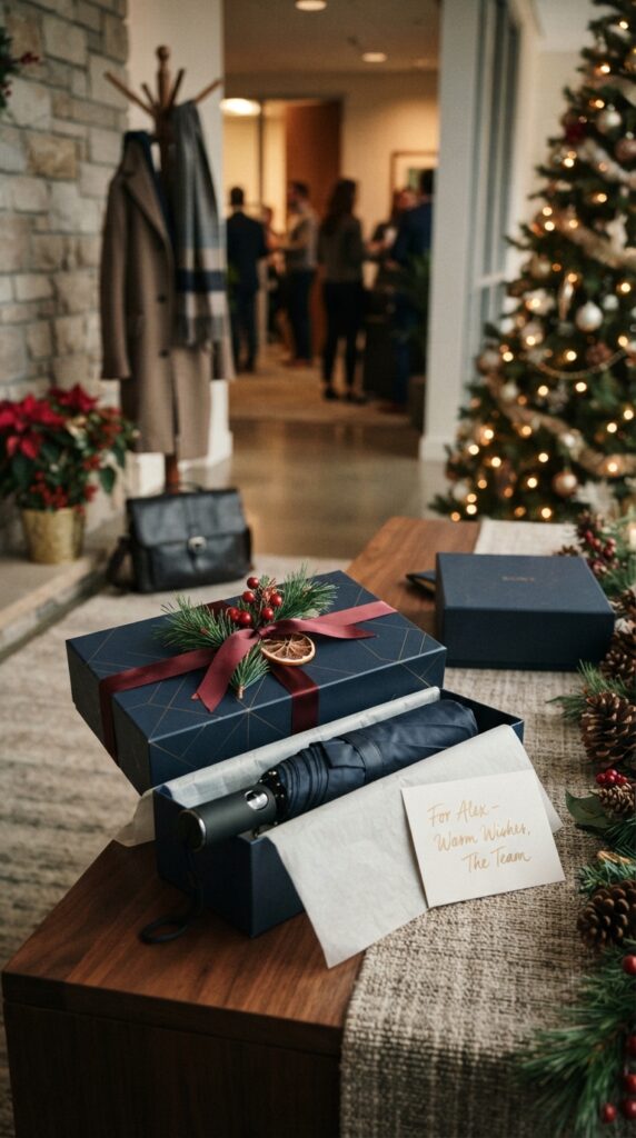 Umbrella_gift_box_in_office-table