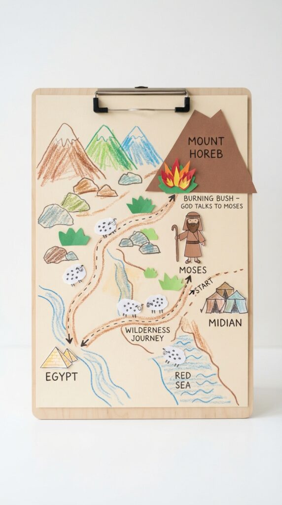 Wilderness-Map-Moses-and-the-burning-bush-crafts-for-kids