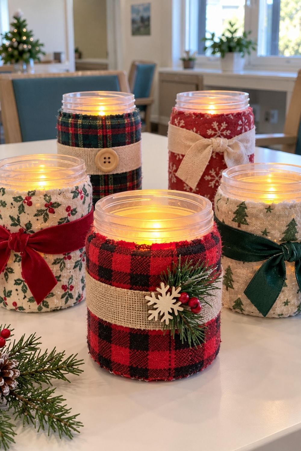 fabric-candleholders-december-crafts-for-seniors-in-assisted-living