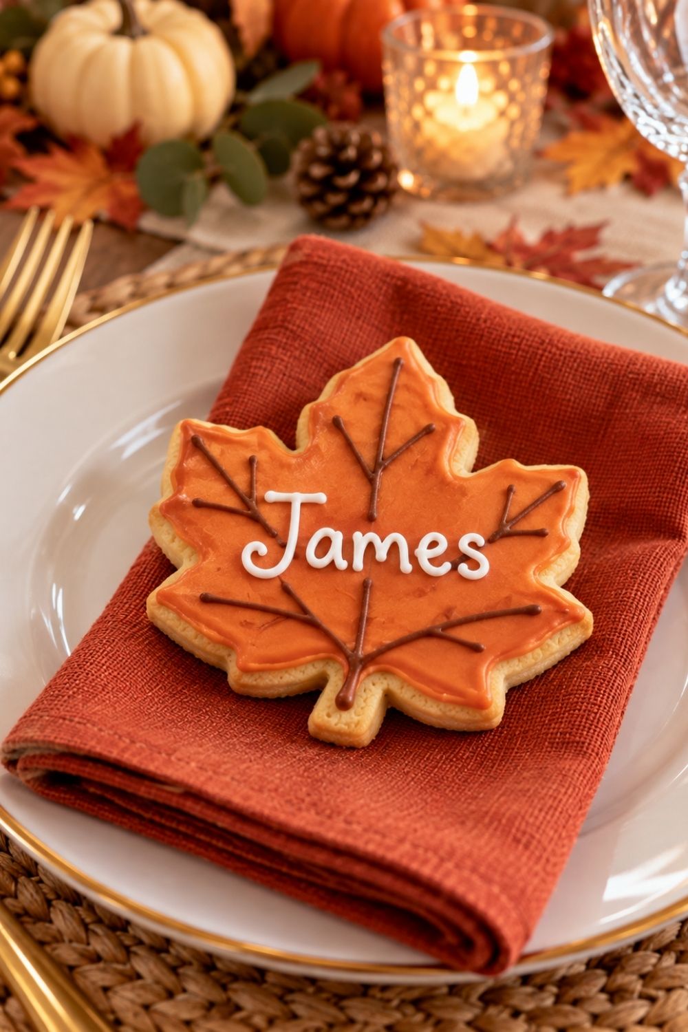 thanksgiving-place-card-ideas-decorated-sugar-cookie