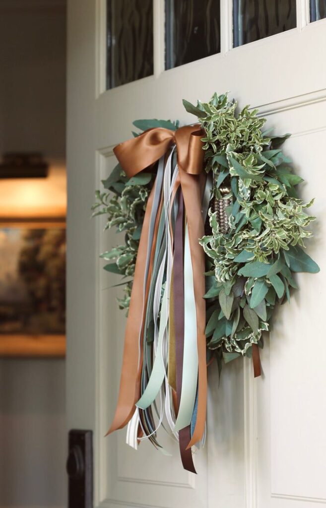 An-Old-Wreath-Form-Made-New-With-Fresh-Ribbon