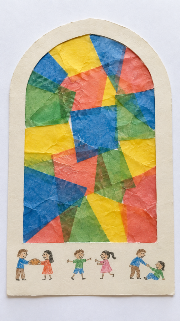 Child-made-kindness-window-mosaic