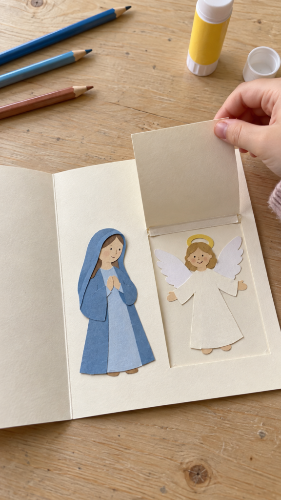 Handmade-Annunciation-lift-the-flap-card.
