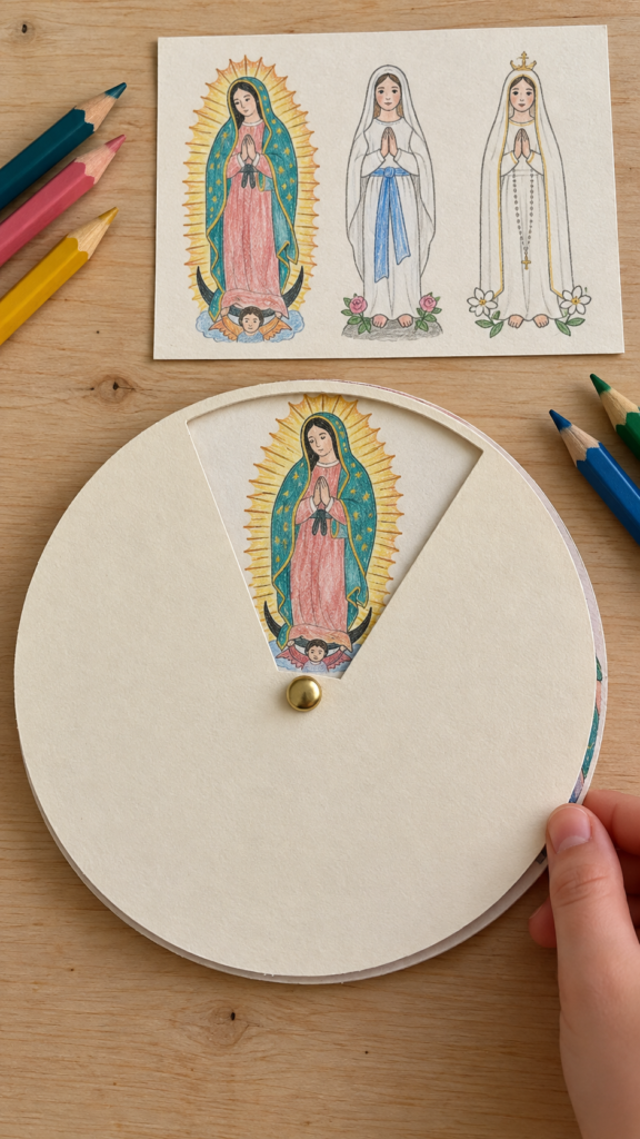 Handmade-Marian-picture-wheel-craft