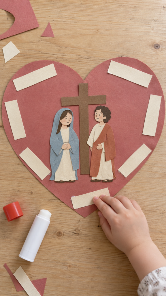 Handmade-Paper-Heart-with-Empty-Cross