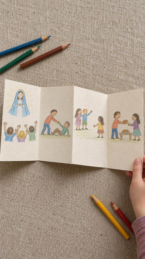 Handmade-childrens-Magnificat-accordion-bookle