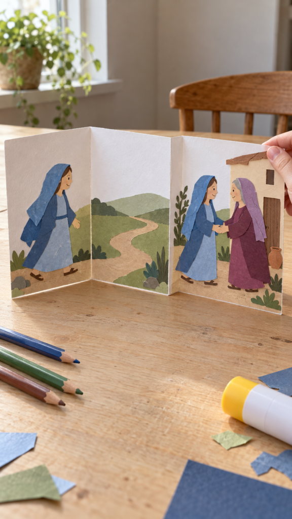 Handmade-three-panel-Visitation-paper-craft