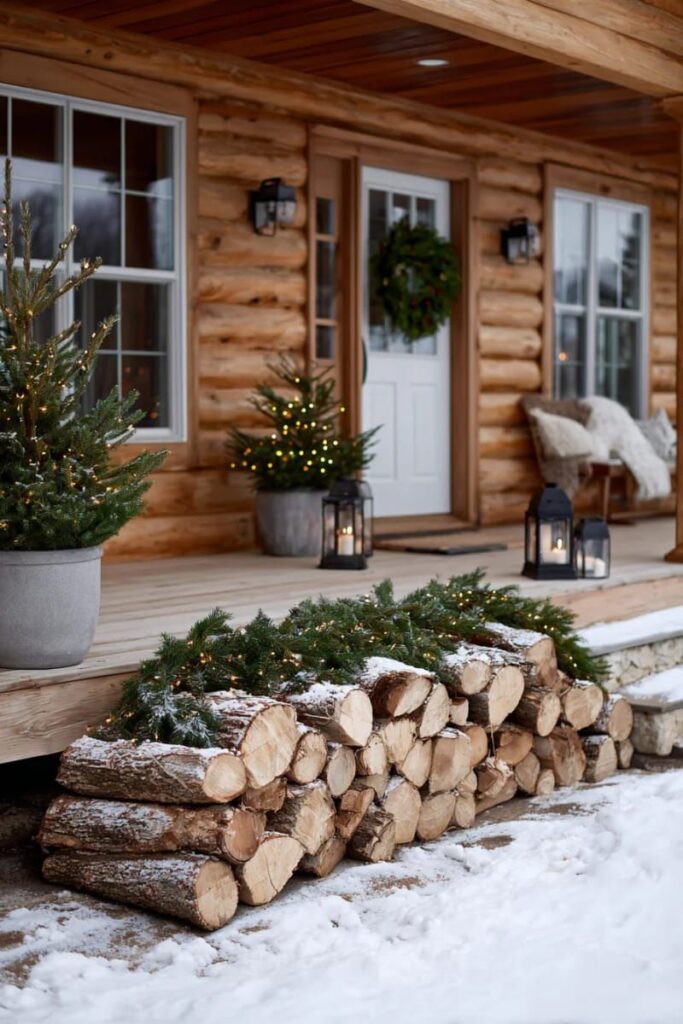 Small-Log-Stack-With-Warm-Lights-Beside-the-Steps.