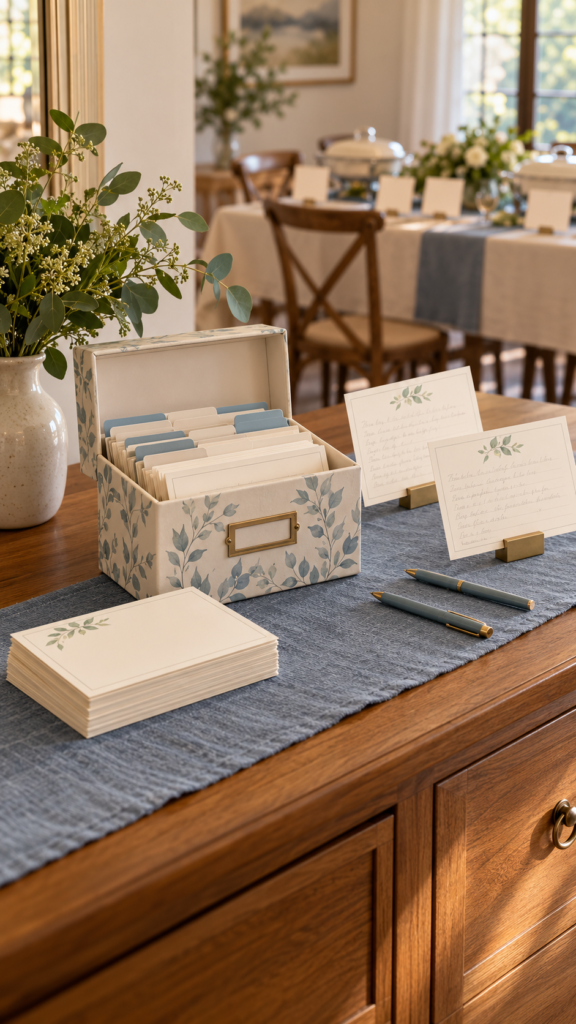 Warm-Baby-Shower-Recipe-Keepsake-Station-