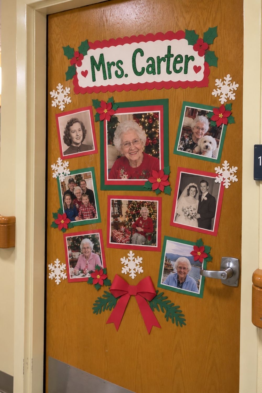 nursing-home-christmas-door-decorating-ideas-resident-photo-collage
